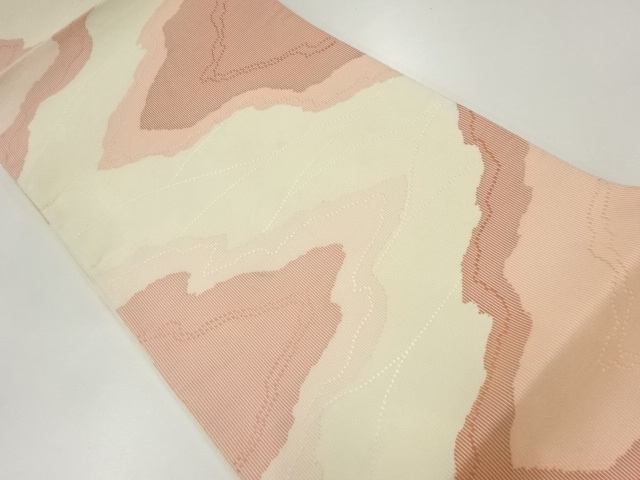JAPANESE KIMONO / ANTIQUE FUKURO OBI / SILK / WOVEN MIST